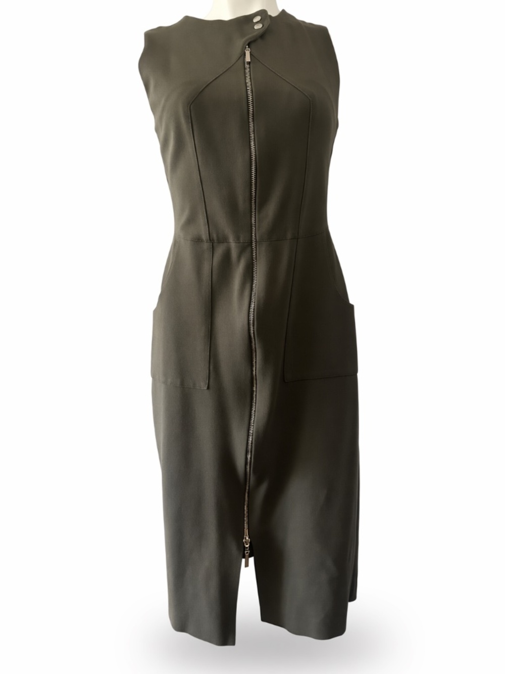 Joseph Ribkoff Green Zipper Front Dress Size 8